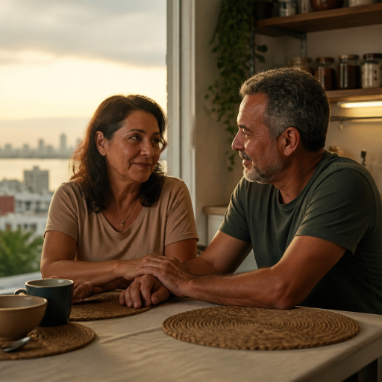 casal em momento de conversa e reconexão 1:1